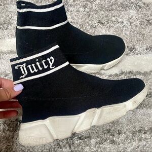 Juicy Nautica black sock sneakers size 7